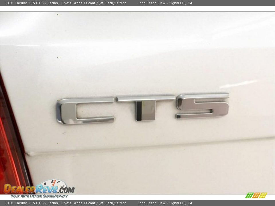 2016 Cadillac CTS CTS-V Sedan Crystal White Tricoat / Jet Black/Saffron Photo #7