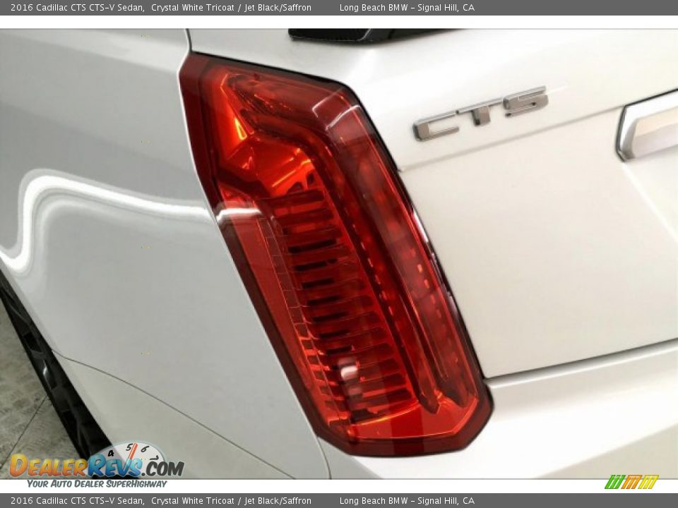2016 Cadillac CTS CTS-V Sedan Crystal White Tricoat / Jet Black/Saffron Photo #22