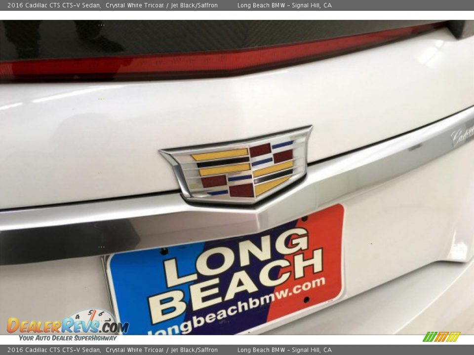 2016 Cadillac CTS CTS-V Sedan Crystal White Tricoat / Jet Black/Saffron Photo #23