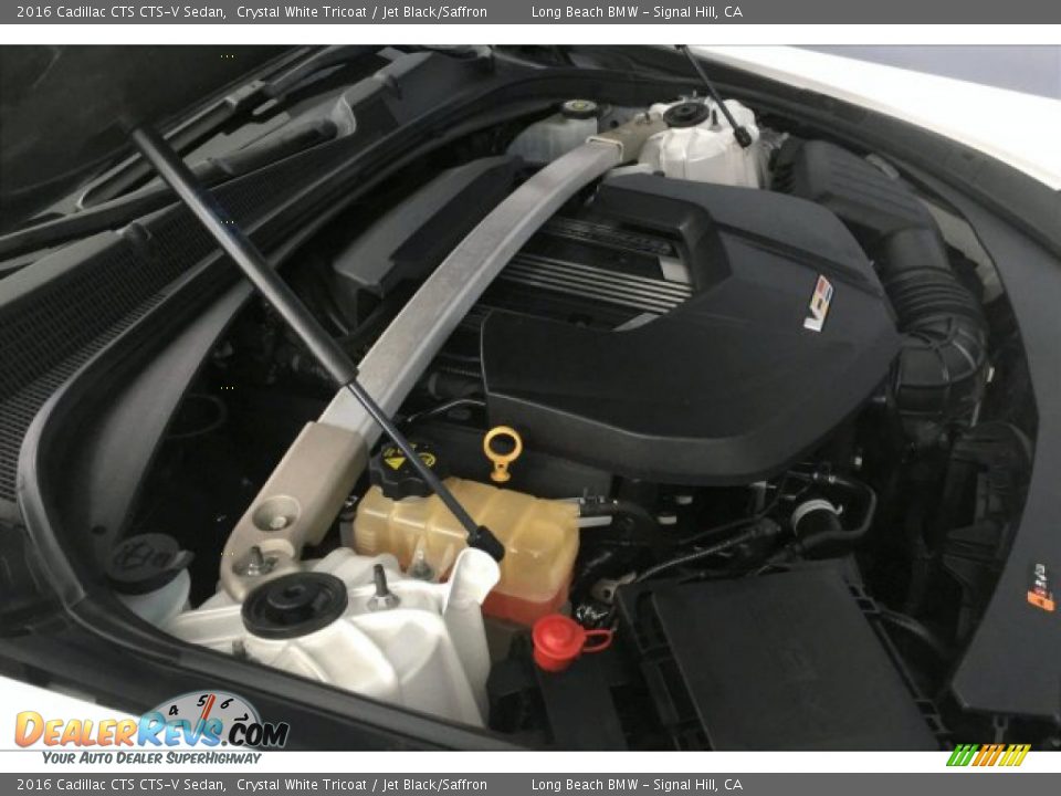 2016 Cadillac CTS CTS-V Sedan Crystal White Tricoat / Jet Black/Saffron Photo #26