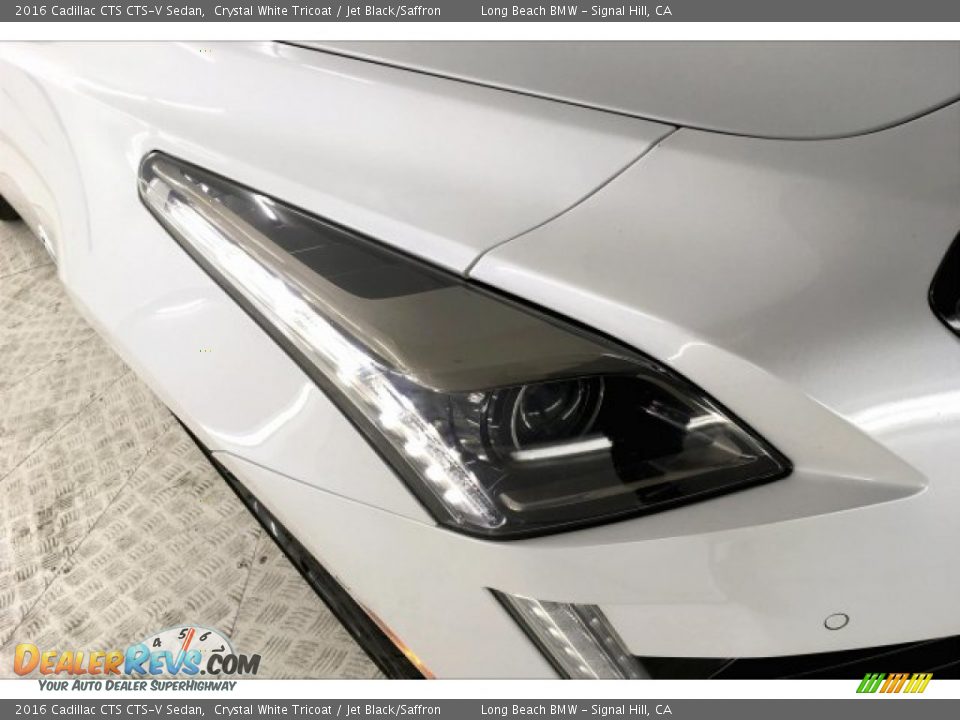 2016 Cadillac CTS CTS-V Sedan Crystal White Tricoat / Jet Black/Saffron Photo #27