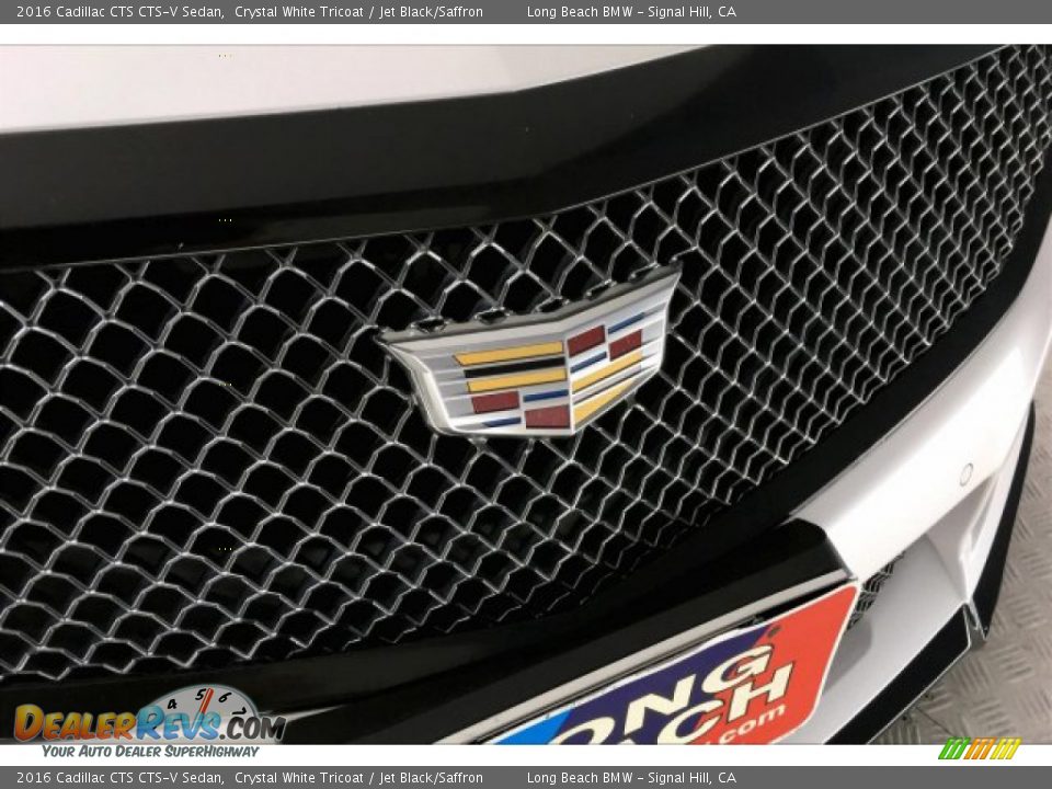 2016 Cadillac CTS CTS-V Sedan Crystal White Tricoat / Jet Black/Saffron Photo #28