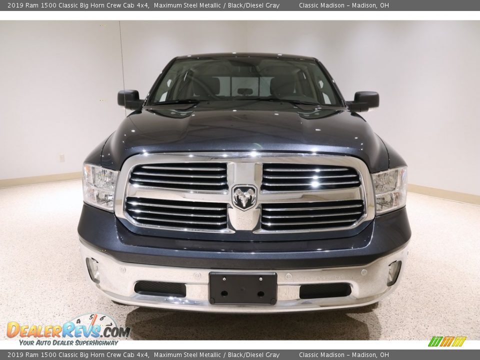 2019 Ram 1500 Classic Big Horn Crew Cab 4x4 Maximum Steel Metallic / Black/Diesel Gray Photo #2