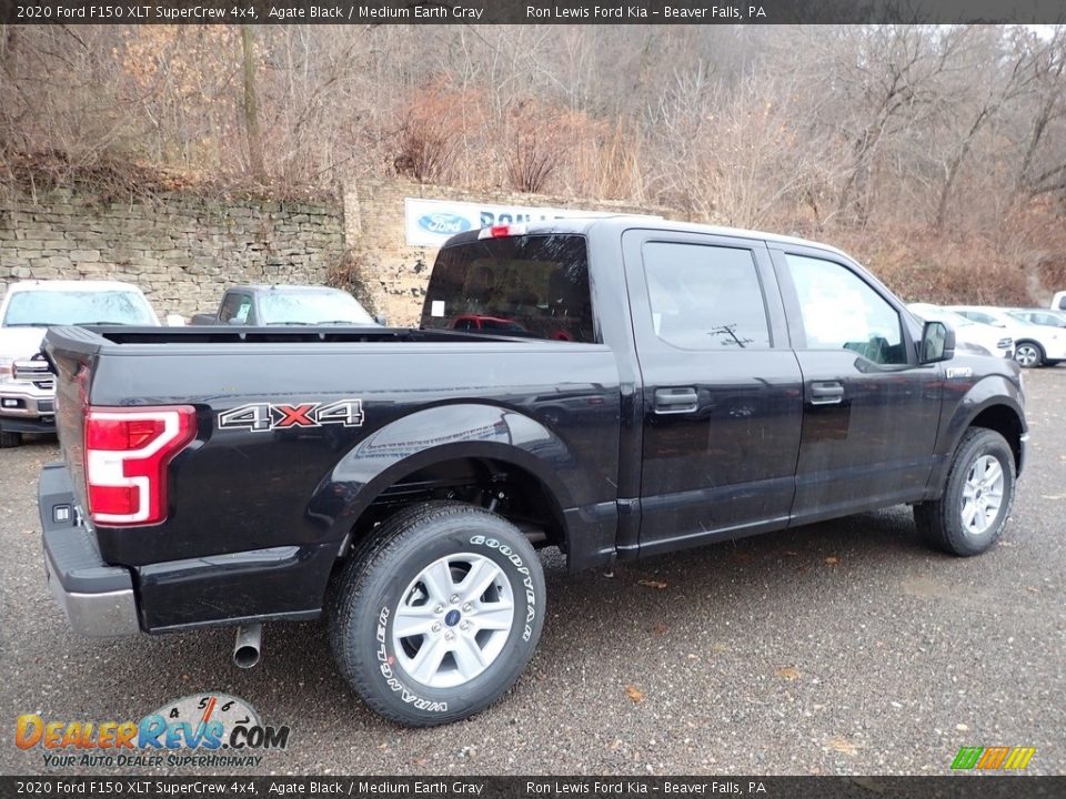 2020 Ford F150 XLT SuperCrew 4x4 Agate Black / Medium Earth Gray Photo #2