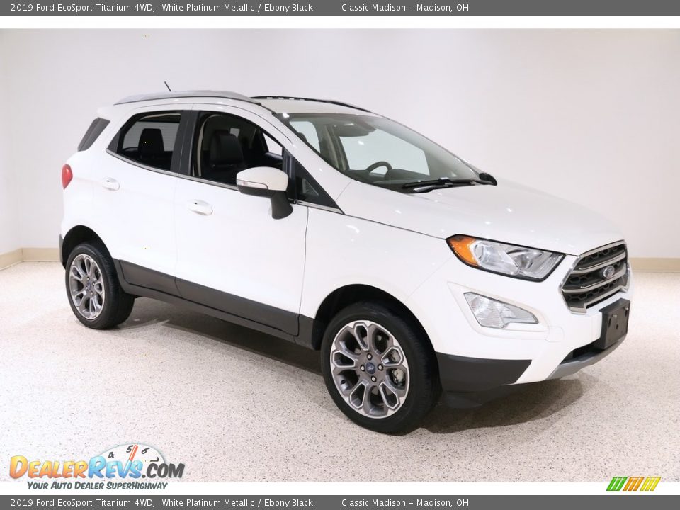 White Platinum Metallic 2019 Ford EcoSport Titanium 4WD Photo #1