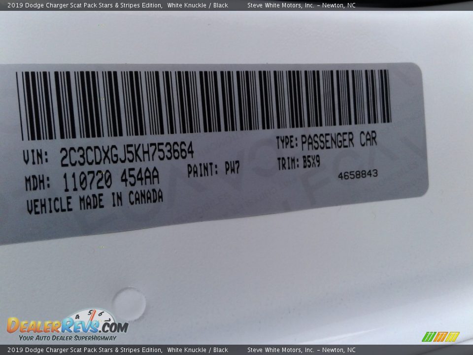 2019 Dodge Charger Scat Pack Stars & Stripes Edition White Knuckle / Black Photo #32