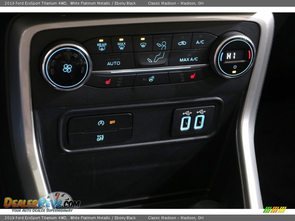 2019 Ford EcoSport Titanium 4WD White Platinum Metallic / Ebony Black Photo #14