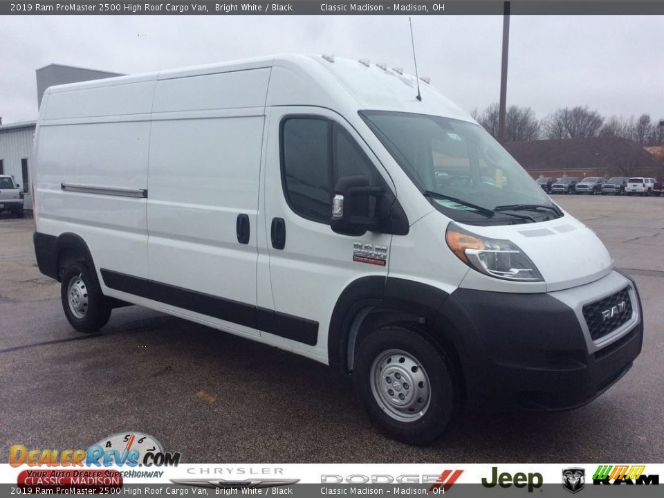 2019 Ram ProMaster 2500 High Roof Cargo Van Bright White / Black Photo #1