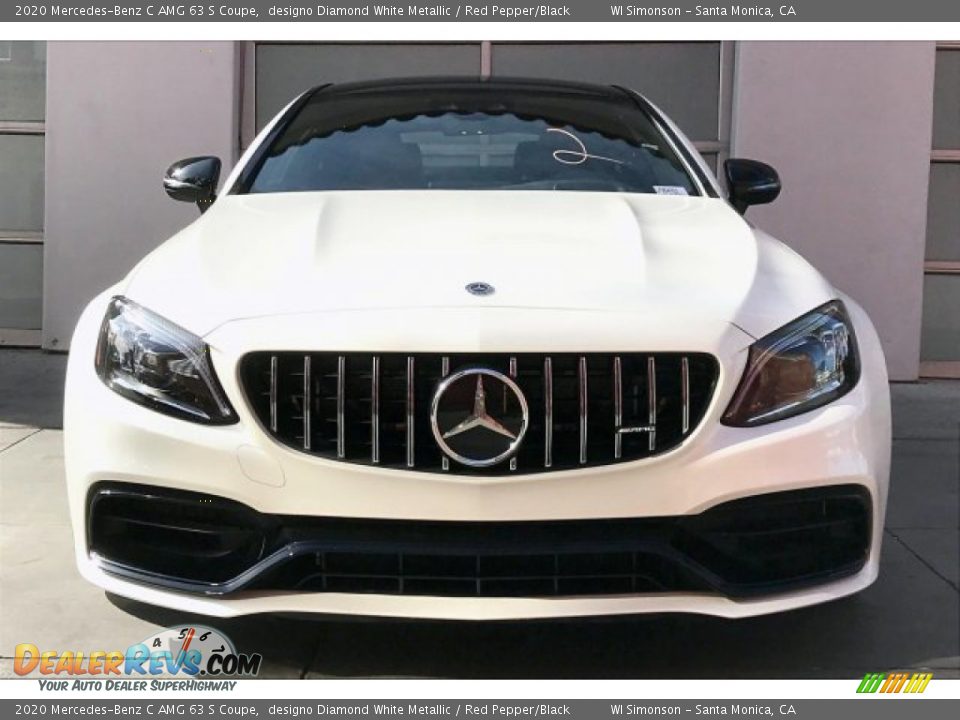 2020 Mercedes-Benz C AMG 63 S Coupe designo Diamond White Metallic / Red Pepper/Black Photo #2