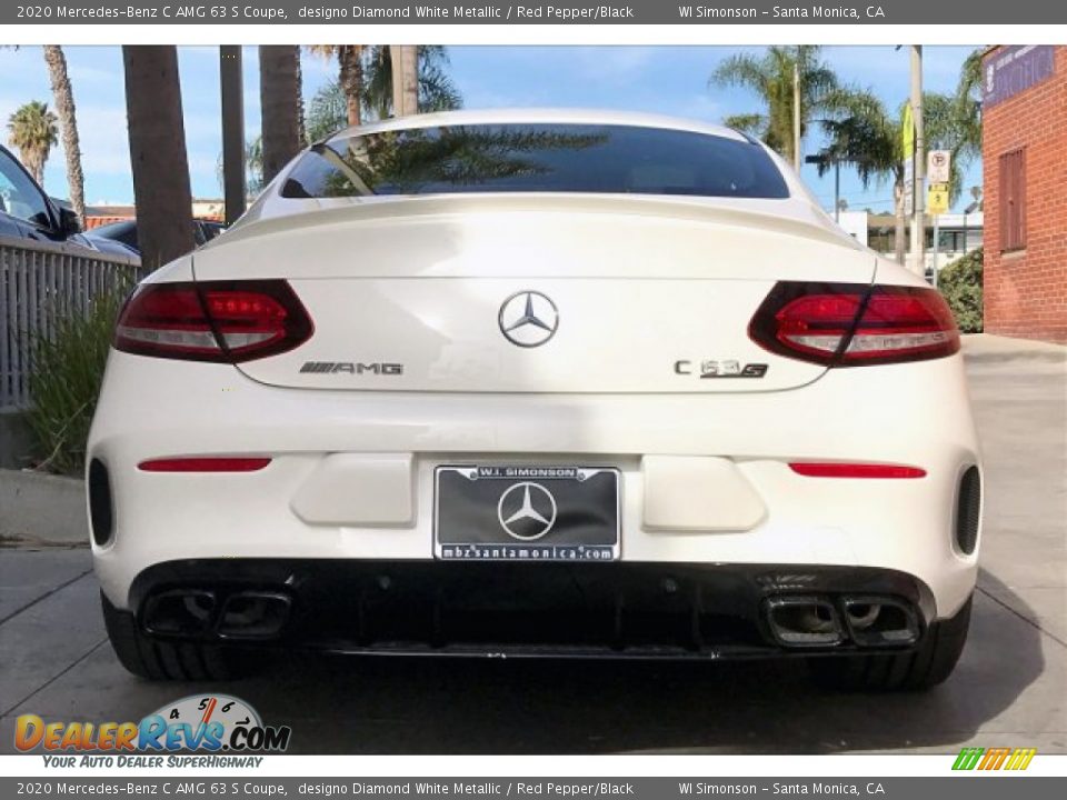 2020 Mercedes-Benz C AMG 63 S Coupe designo Diamond White Metallic / Red Pepper/Black Photo #3