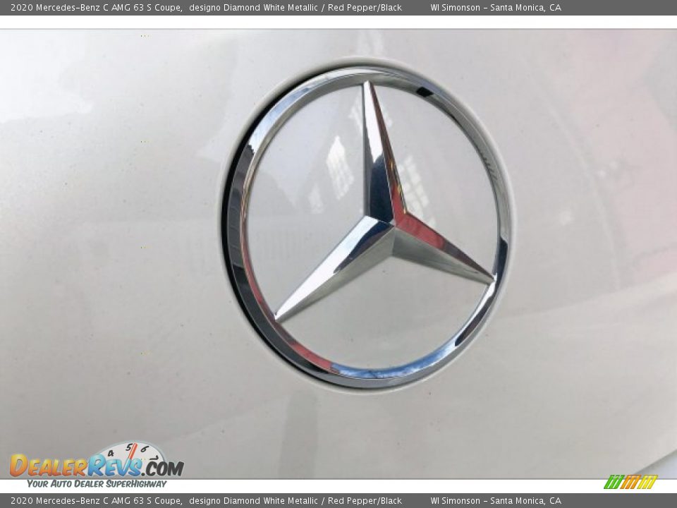 2020 Mercedes-Benz C AMG 63 S Coupe designo Diamond White Metallic / Red Pepper/Black Photo #7