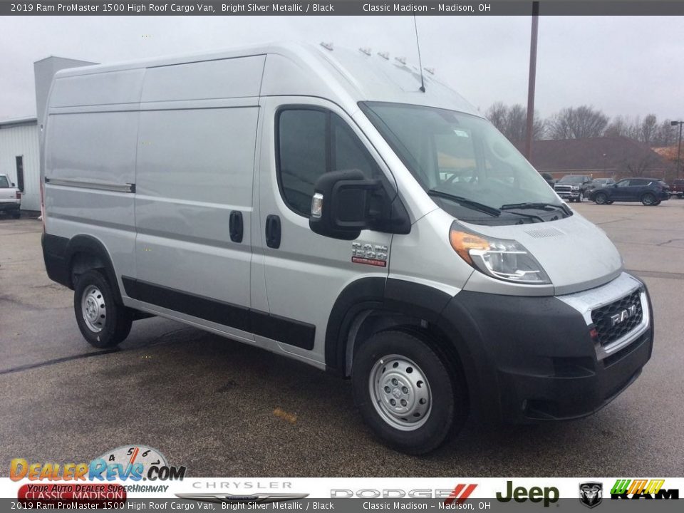 2019 Ram ProMaster 1500 High Roof Cargo Van Bright Silver Metallic / Black Photo #1