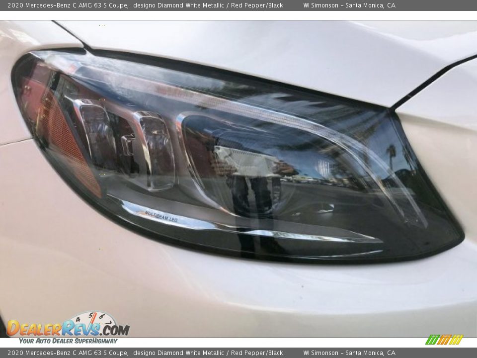 2020 Mercedes-Benz C AMG 63 S Coupe designo Diamond White Metallic / Red Pepper/Black Photo #32