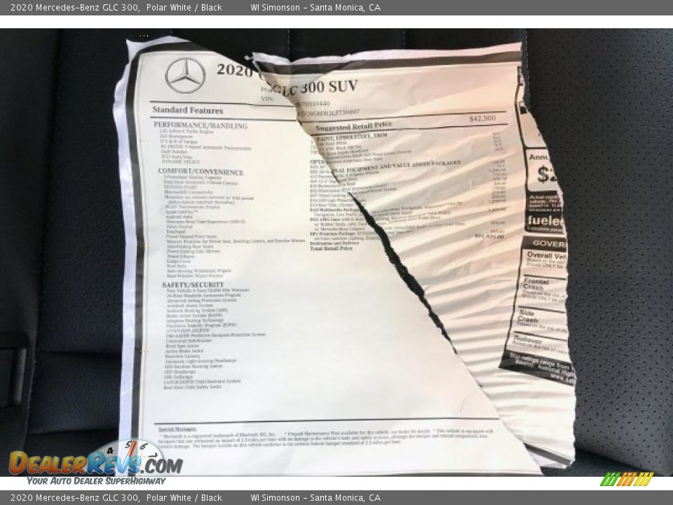 2020 Mercedes-Benz GLC 300 Polar White / Black Photo #10