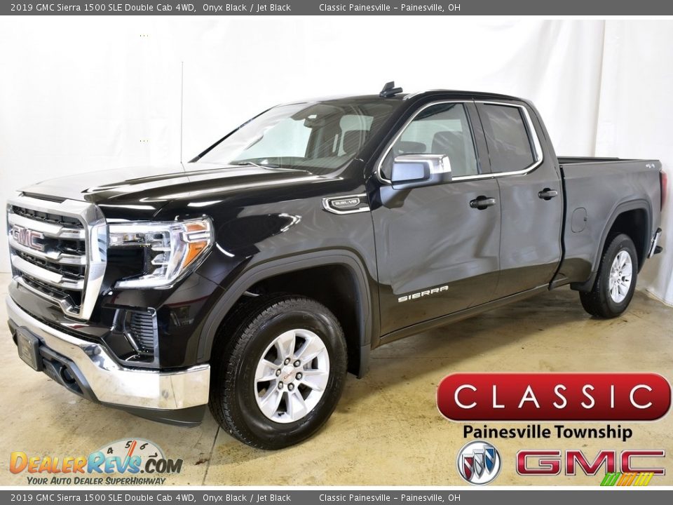 2019 GMC Sierra 1500 SLE Double Cab 4WD Onyx Black / Jet Black Photo #1