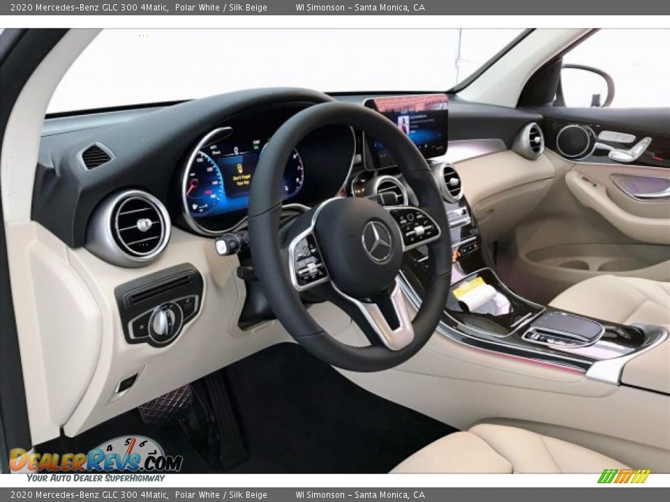 2020 Mercedes-Benz GLC 300 4Matic Polar White / Silk Beige Photo #4