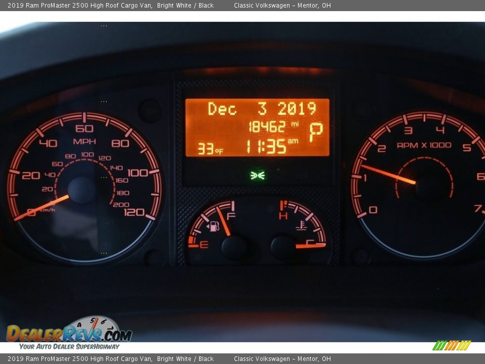 2019 Ram ProMaster 2500 High Roof Cargo Van Bright White / Black Photo #6