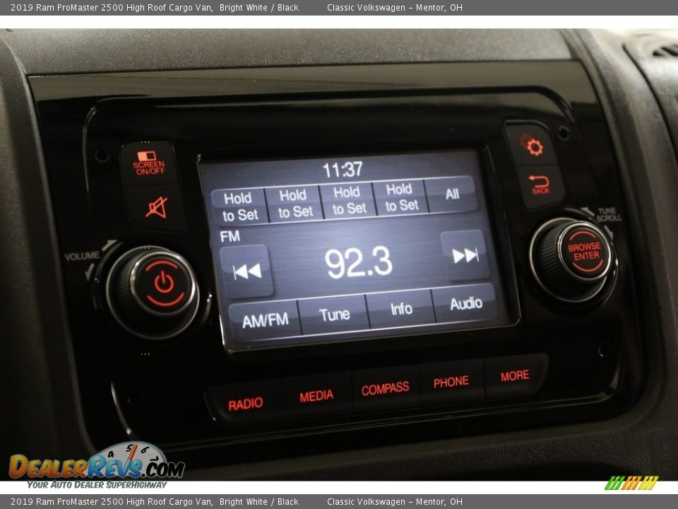 2019 Ram ProMaster 2500 High Roof Cargo Van Bright White / Black Photo #9