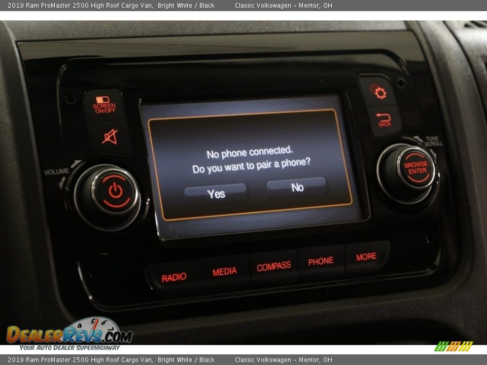 2019 Ram ProMaster 2500 High Roof Cargo Van Bright White / Black Photo #11