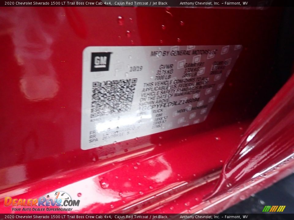 2020 Chevrolet Silverado 1500 LT Trail Boss Crew Cab 4x4 Cajun Red Tintcoat / Jet Black Photo #14
