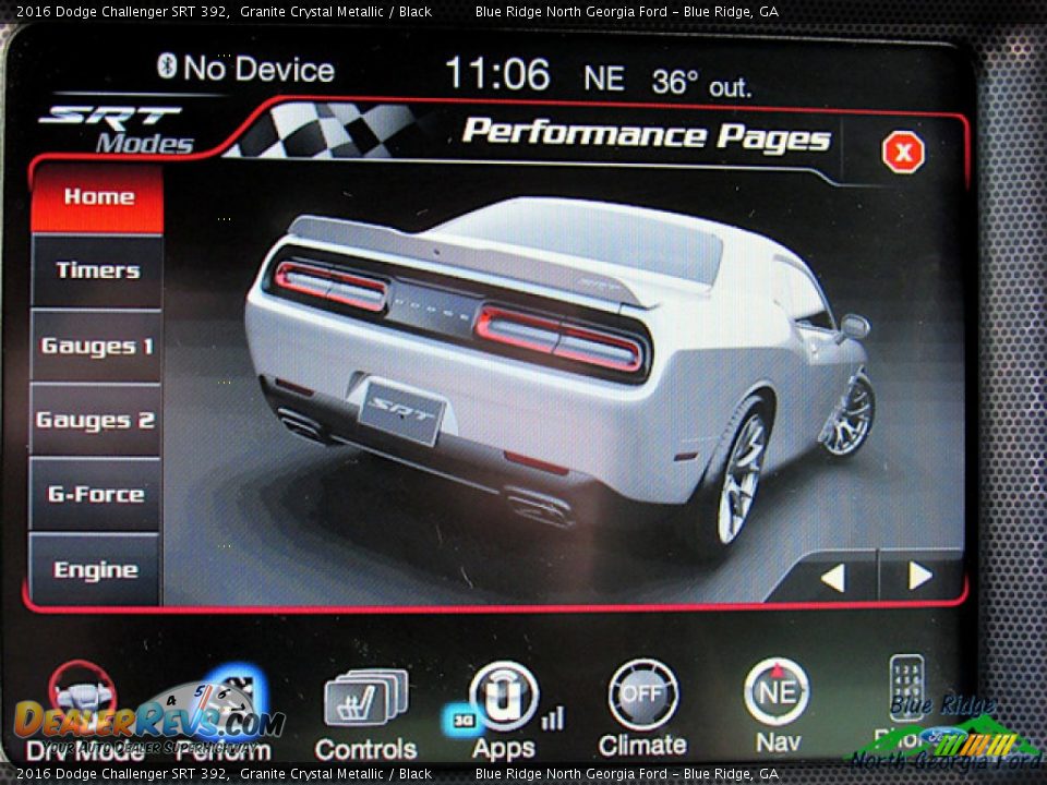 2016 Dodge Challenger SRT 392 Granite Crystal Metallic / Black Photo #22
