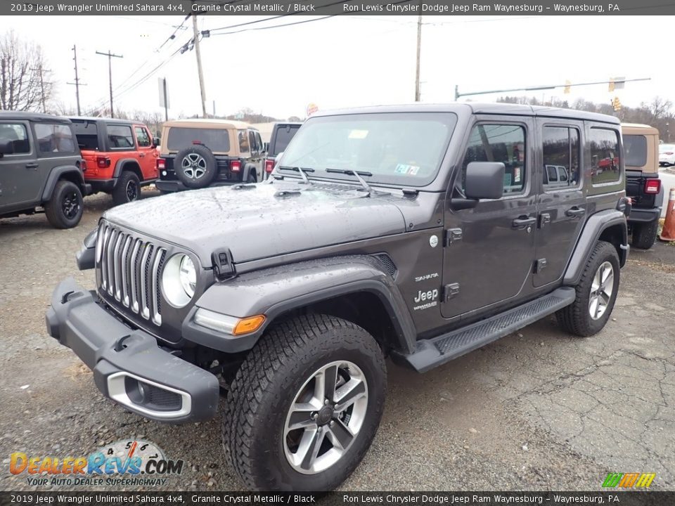 2019 Jeep Wrangler Unlimited Sahara 4x4 Granite Crystal Metallic / Black Photo #1