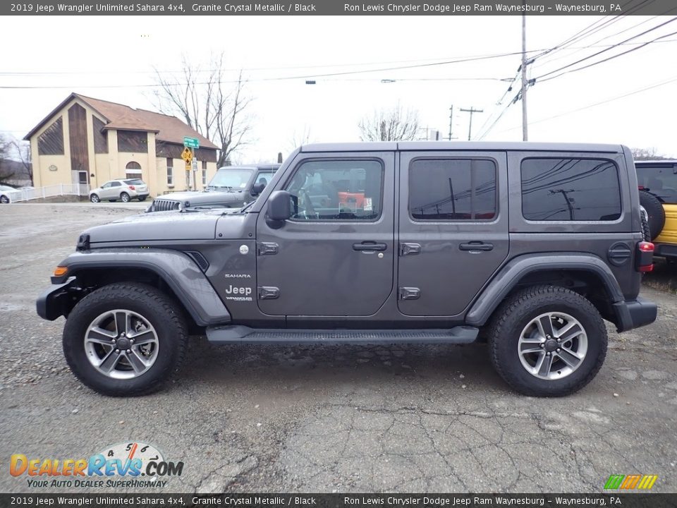 2019 Jeep Wrangler Unlimited Sahara 4x4 Granite Crystal Metallic / Black Photo #2