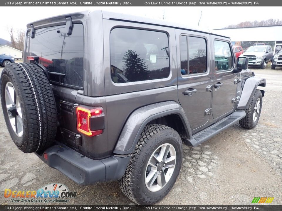 2019 Jeep Wrangler Unlimited Sahara 4x4 Granite Crystal Metallic / Black Photo #5