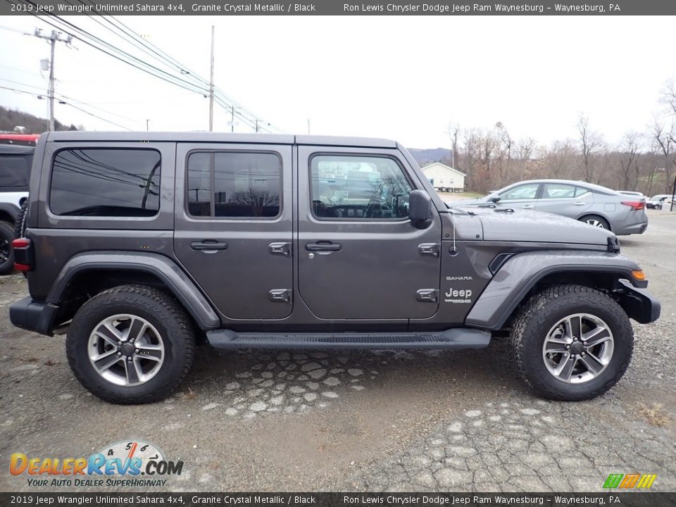 2019 Jeep Wrangler Unlimited Sahara 4x4 Granite Crystal Metallic / Black Photo #6