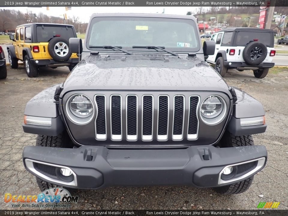 2019 Jeep Wrangler Unlimited Sahara 4x4 Granite Crystal Metallic / Black Photo #8