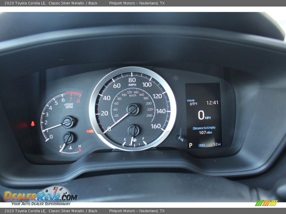 2020 Toyota Corolla LE Classic Silver Metallic / Black Photo #13