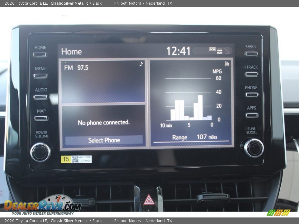 2020 Toyota Corolla LE Classic Silver Metallic / Black Photo #15