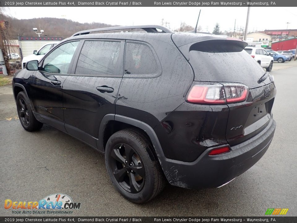 2019 Jeep Cherokee Latitude Plus 4x4 Diamond Black Crystal Pearl / Black Photo #3