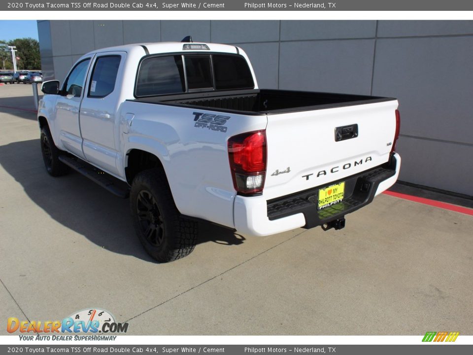 2020 Toyota Tacoma TSS Off Road Double Cab 4x4 Super White / Cement Photo #6