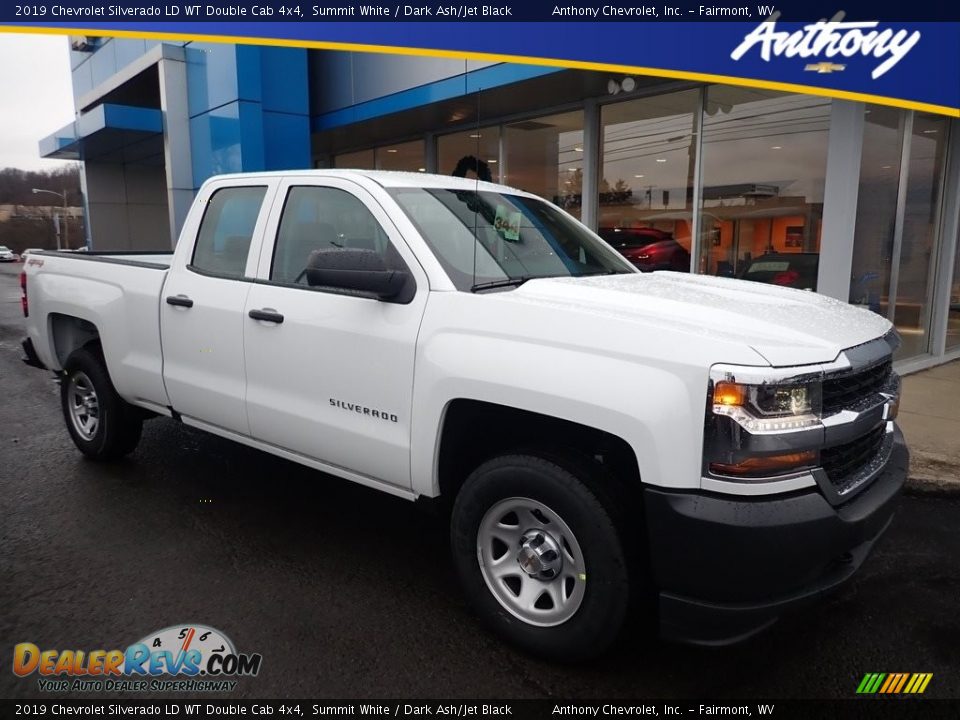 2019 Chevrolet Silverado LD WT Double Cab 4x4 Summit White / Dark Ash/Jet Black Photo #1