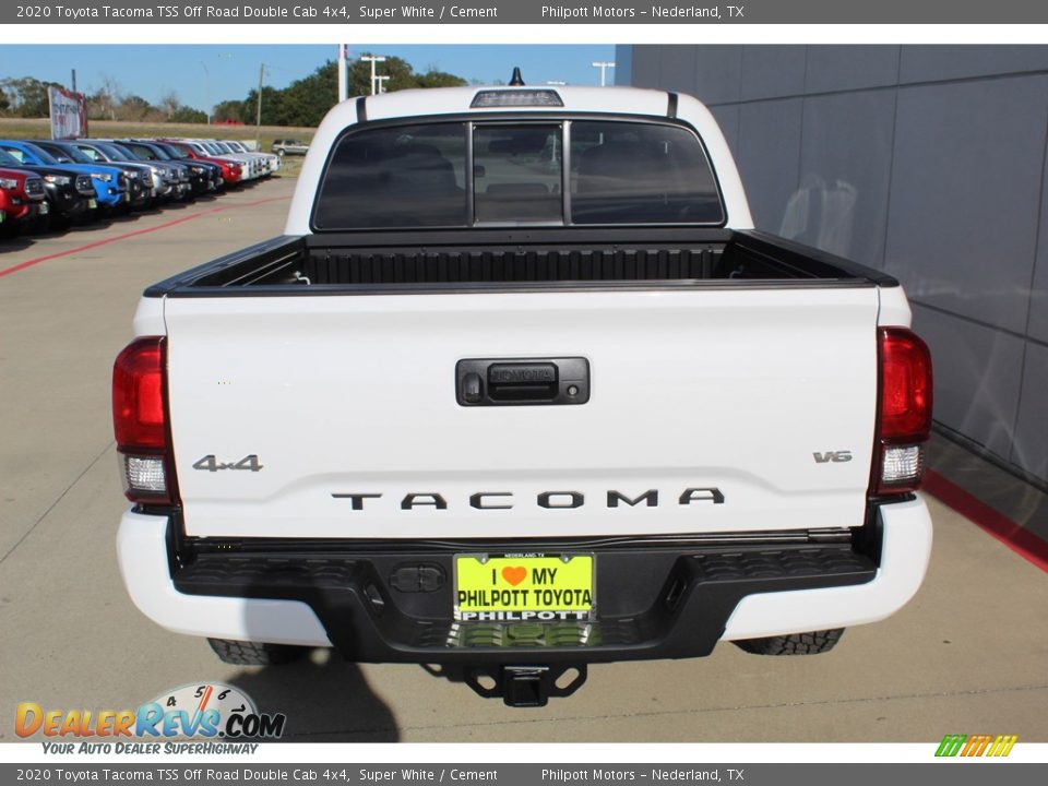2020 Toyota Tacoma TSS Off Road Double Cab 4x4 Super White / Cement Photo #7