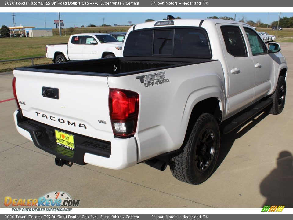 2020 Toyota Tacoma TSS Off Road Double Cab 4x4 Super White / Cement Photo #8