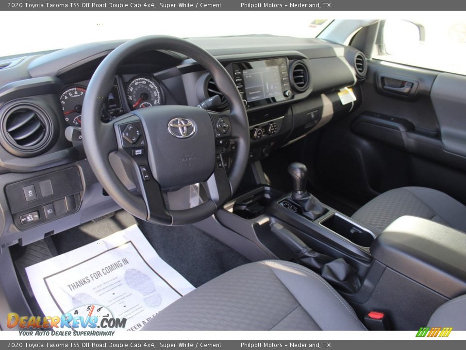2020 Toyota Tacoma TSS Off Road Double Cab 4x4 Super White / Cement Photo #10