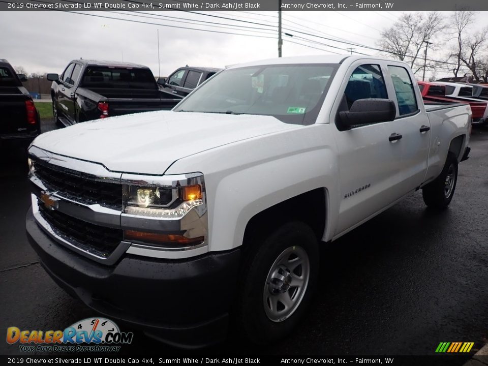2019 Chevrolet Silverado LD WT Double Cab 4x4 Summit White / Dark Ash/Jet Black Photo #10