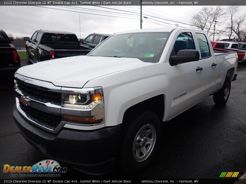 2019 Chevrolet Silverado LD WT Double Cab 4x4 Summit White / Dark Ash/Jet Black Photo #10