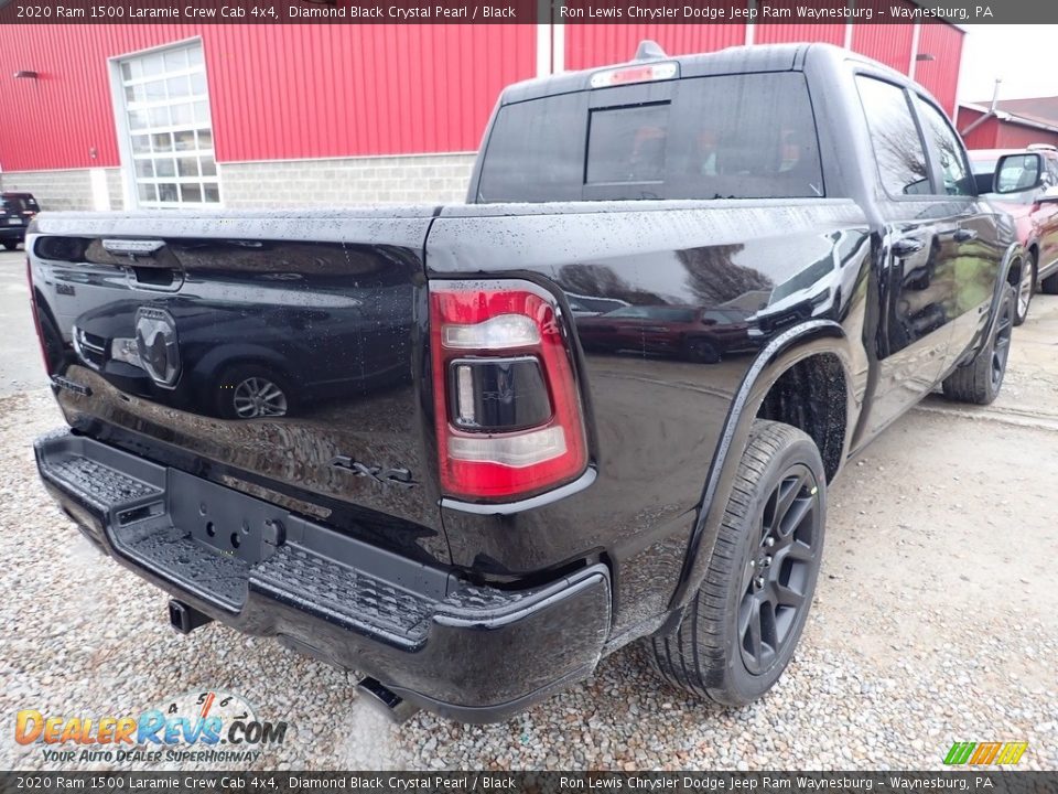 2020 Ram 1500 Laramie Crew Cab 4x4 Diamond Black Crystal Pearl / Black Photo #5