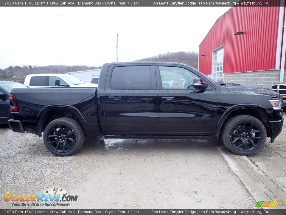 Diamond Black Crystal Pearl 2020 Ram 1500 Laramie Crew Cab 4x4 Photo #6