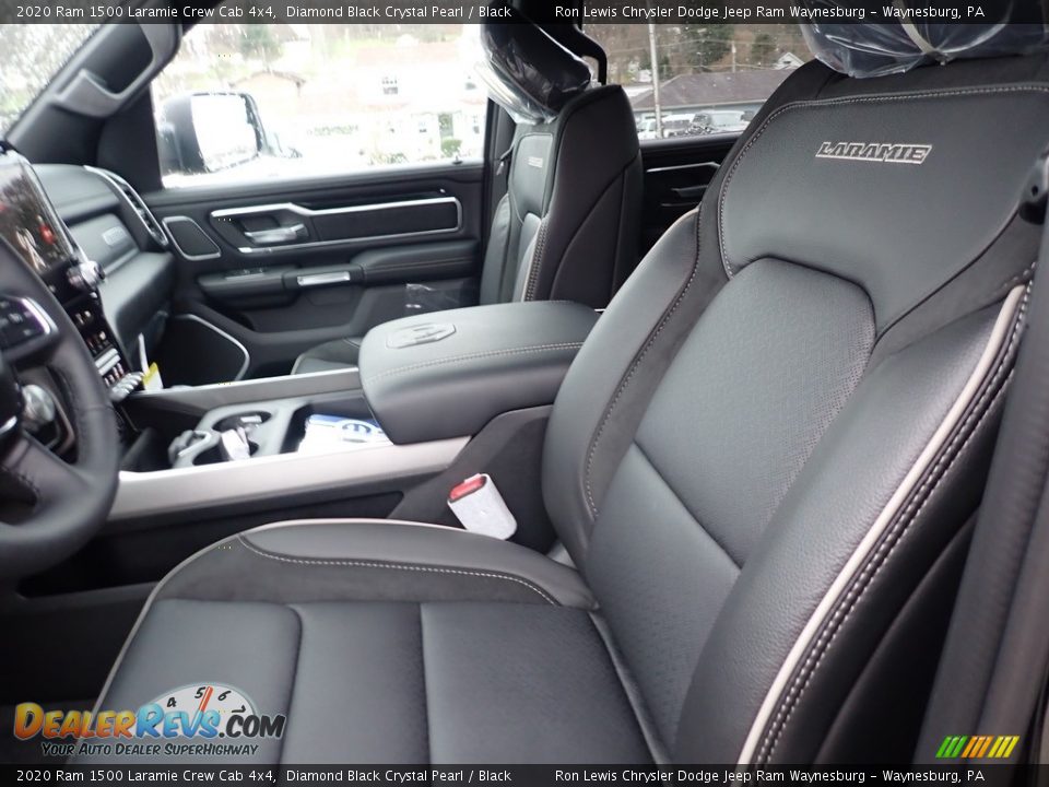 Black Interior - 2020 Ram 1500 Laramie Crew Cab 4x4 Photo #13