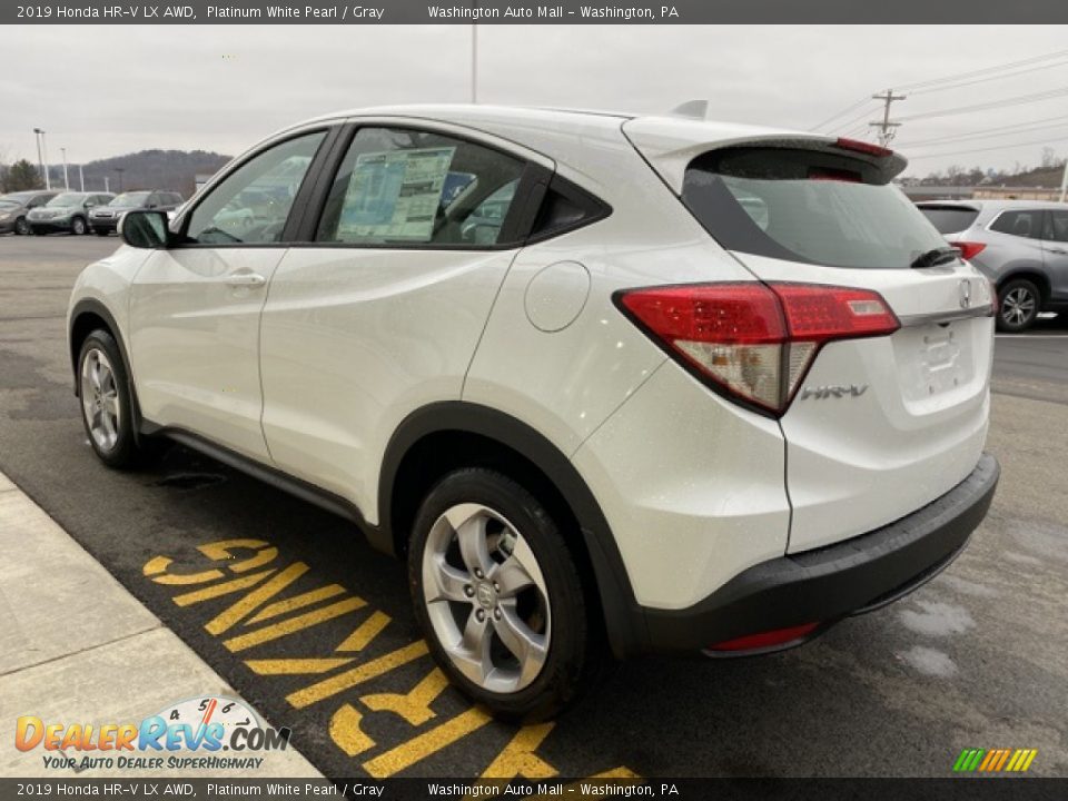 2019 Honda HR-V LX AWD Platinum White Pearl / Gray Photo #5