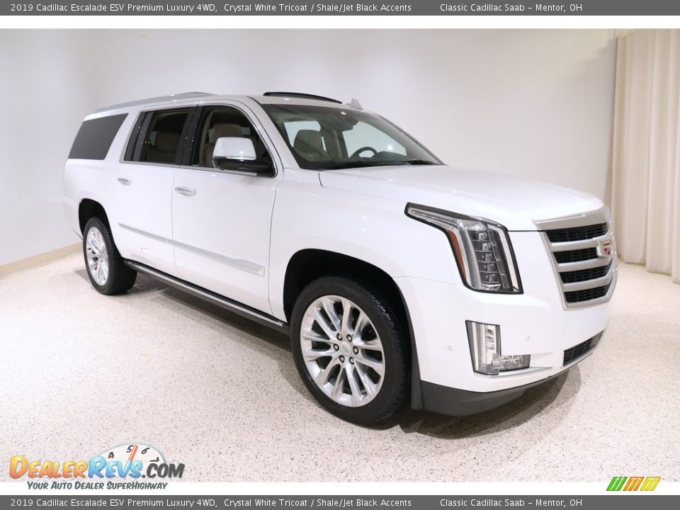 2019 Cadillac Escalade ESV Premium Luxury 4WD Crystal White Tricoat / Shale/Jet Black Accents Photo #1