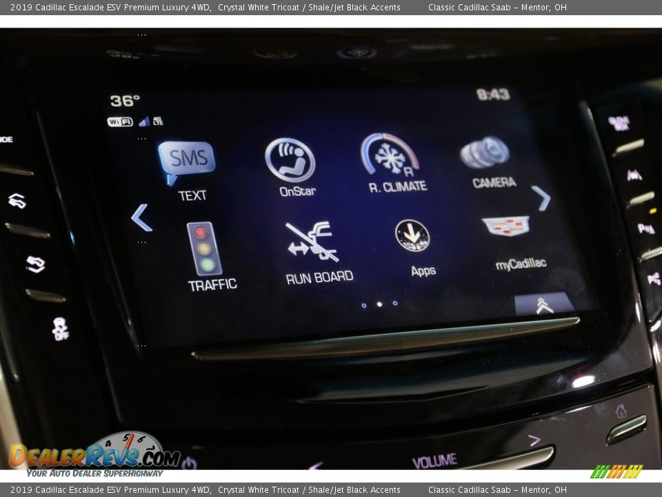 2019 Cadillac Escalade ESV Premium Luxury 4WD Crystal White Tricoat / Shale/Jet Black Accents Photo #13