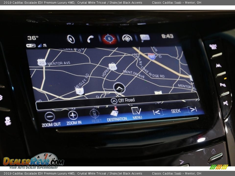 2019 Cadillac Escalade ESV Premium Luxury 4WD Crystal White Tricoat / Shale/Jet Black Accents Photo #17