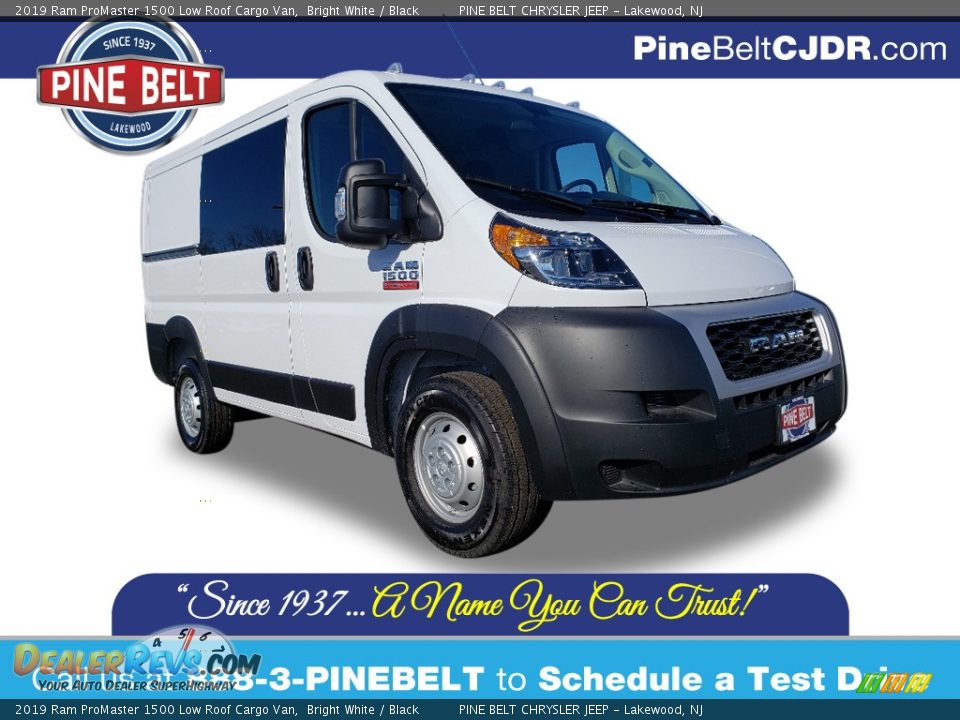 2019 Ram ProMaster 1500 Low Roof Cargo Van Bright White / Black Photo #1