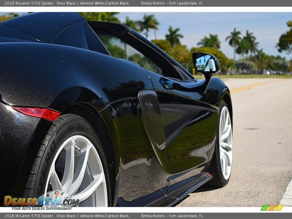 2018 McLaren 570S Spider Onyx Black / Almond White/Carbon Black Photo #7