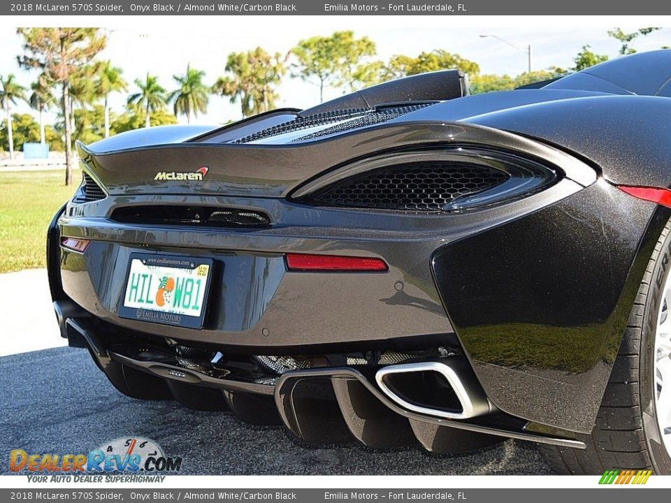 2018 McLaren 570S Spider Onyx Black / Almond White/Carbon Black Photo #8